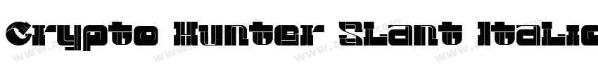 Crypto Hunter Slant Italic字体转换